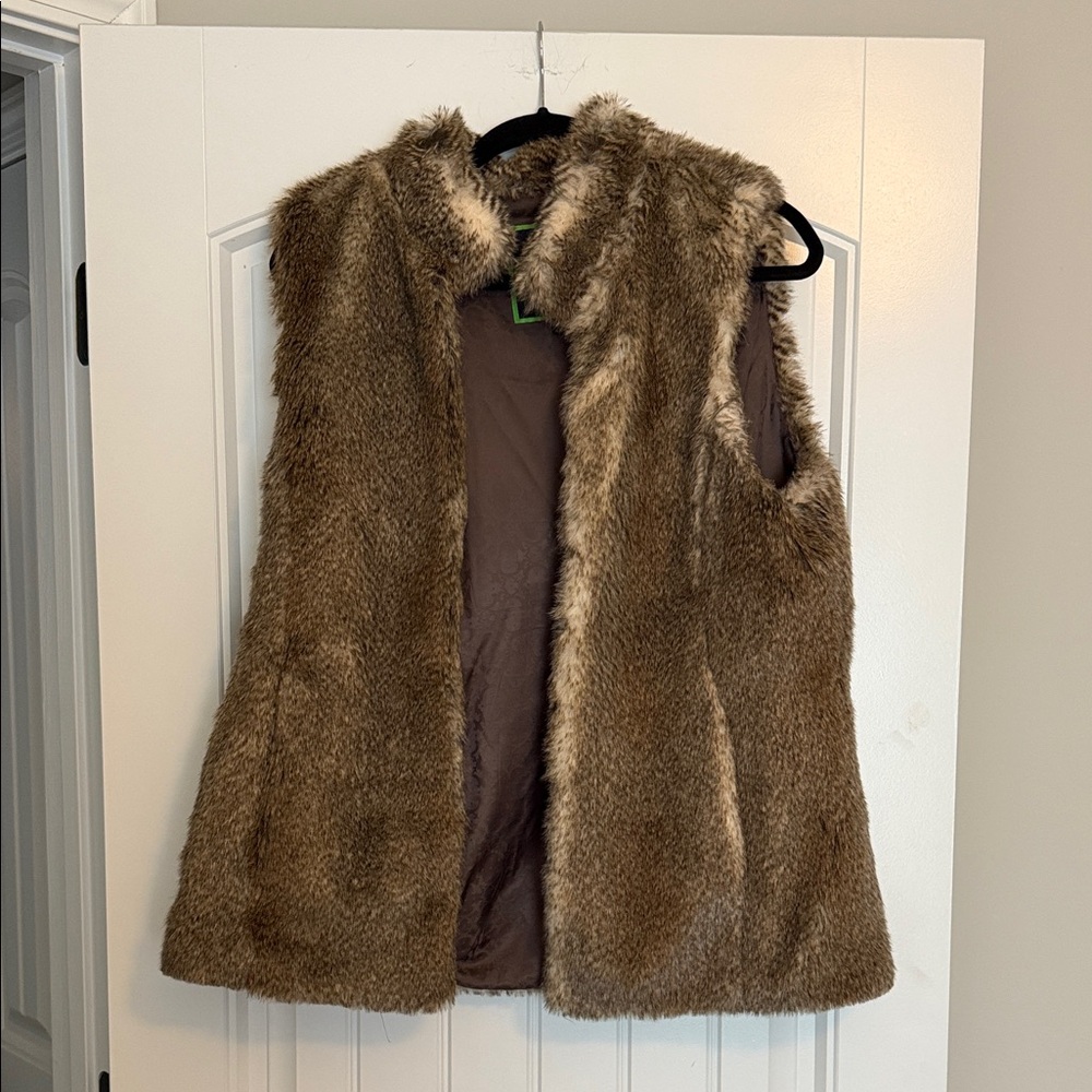 C. Wonder Brown Faux Fur Vest